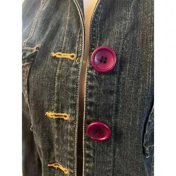 Kenneth Cole dark denim fitted jacket size 8 - Picture 2 of 8